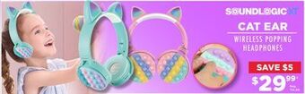 Showcase Soundlogic xt cat ear wireless popping headphones offer