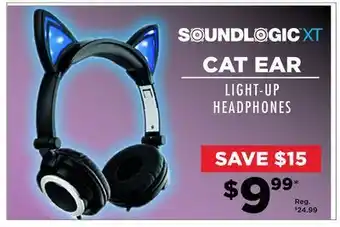 Showcase Soundlogic xt cat ear light-up headphones offer