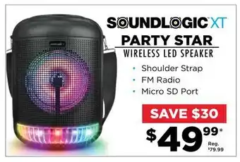 Showcase Sound logic xt party star wireless led speaker offer