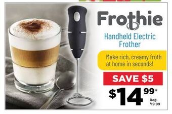Showcase Frothie handheld electric frother offer