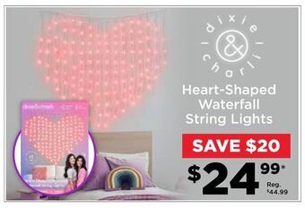 Showcase Heart-shaped waterfall string lights offer
