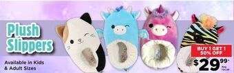 Showcase Plush slippers offer