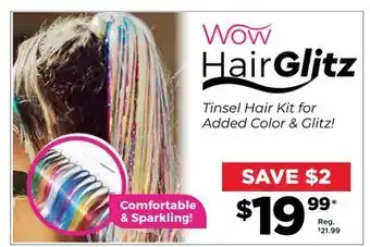 Showcase Wow hair glitz tinsel hair kit offer