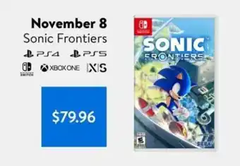 Walmart November 8 - Sonic Frontiers offer