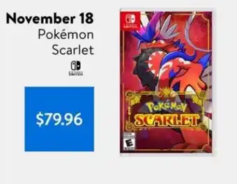 Walmart November 18- Pokémon Scarlet offer