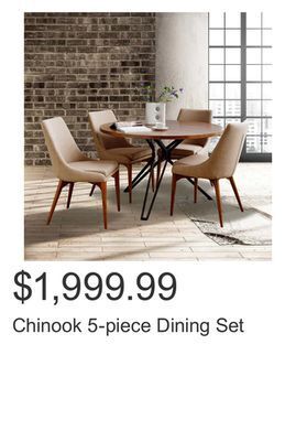 Costco Chinook 5-piece dining set offer