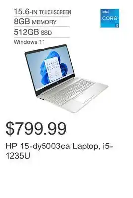 Costco Hp 15-dy5003ca laptop, i5-1235u offer