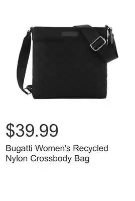 Costco Bugatti women's recycled nylon crossbody bag offer