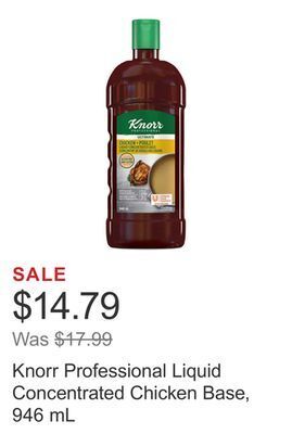 Costco Knorr professional liquid concentrated chicken base, 946 ml offer