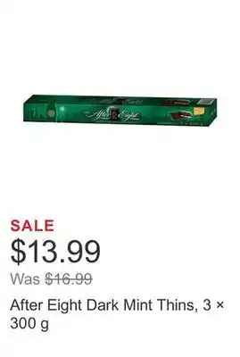 Costco After eight dark mint thins, 3 × 300 g offer