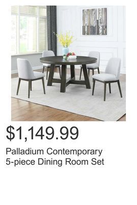Costco Palladium contemporary 5-piece dining room set offer