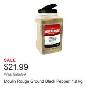 Costco Moulin rouge ground black pepper, 1.9 kg offer