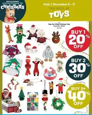 Ren’s Pets Depot Dog, cat & bird christmas toys offer