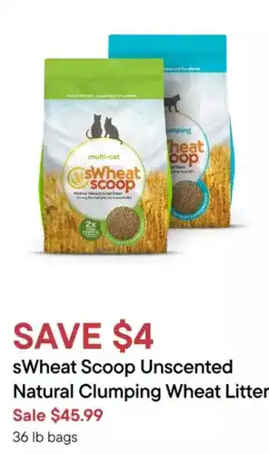 Petvalu Swheat scoop unscented natural clumping wheat litter offer