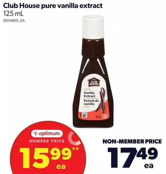 Real Canadian Superstore Club house pure vanilla extract offer