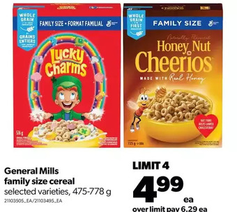 Real Canadian Superstore General mills family size cereal offer