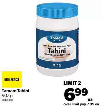 Real Canadian Superstore Tamam tahini offer