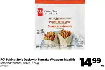 Real Canadian Superstore Pc peking-style duck with pancake wrappers meal kit offer