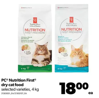 Real Canadian Superstore Pc nutrition first dry cat food offer