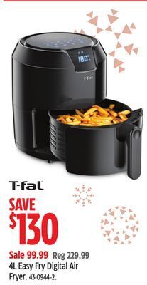Canadian Tire T-fal 4l easy fry digital air fryer offer