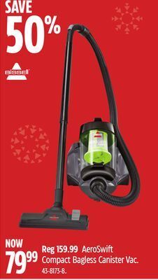 Canadian Tire Bissell aeroswift compact bagless canister vac offer