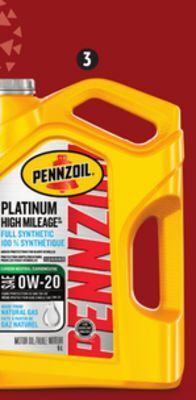 Canadian Tire Pennzoil ultra platinum synthetic motor oil offer