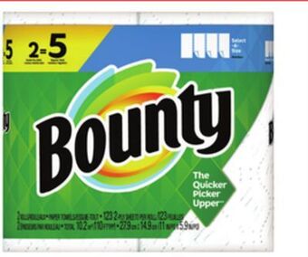Canadian Tire Bounty paper towel 2=5 rolls offer