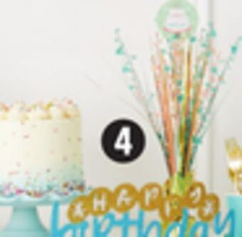 Canadian Tire Happy cake day table centerpiece offer