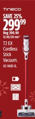 Canadian Tire Tineco t2 ex cordless stick vacuum offer