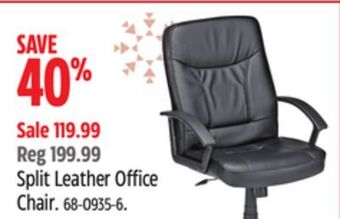 Canadian Tire Split leather office chair offer