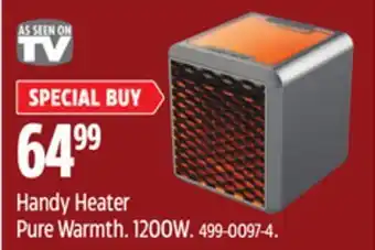 Canadian Tire As seen on handy heater pure warmth offer