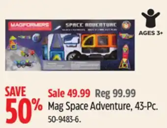 Canadian Tire Magformers space adventure set, 43-pc offer