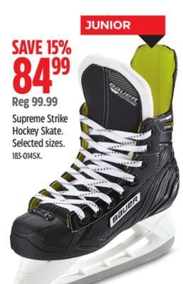 Canadian Tire Bauer supreme strike hockey skate offer