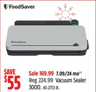 Canadian Tire Foodsaver vacuum sealer 3000 offer