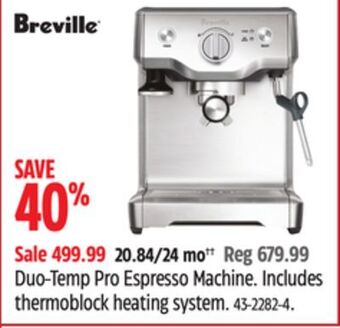 Canadian Tire Breville duo-temp pro espresso machine offer