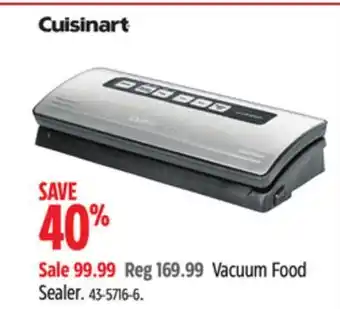 Canadian Tire Cuisinart vacuum food sealer offer