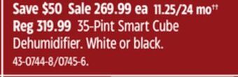 Canadian Tire Midea 35-pint smart cube dehumidifier offer