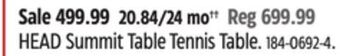 Canadian Tire Head summit table tennis table offer