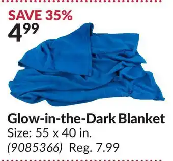 Princess Auto Glow-in-the-dark blanket offer