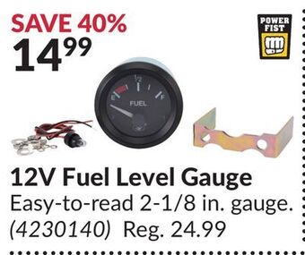 Princess Auto 12v fuel level gauge offer
