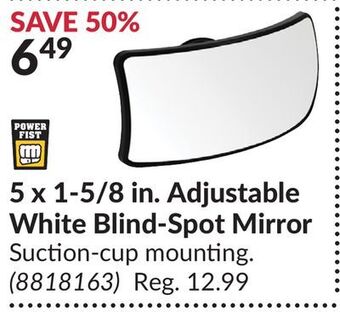 Princess Auto 5 x 1-5/8 in. adjustable white blind-spot mirror offer