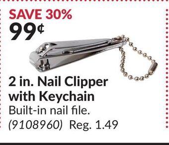 Princess Auto 2 in. nail clipper with keychain offer