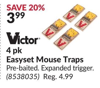 Princess Auto 4 pk easyset mouse traps offer