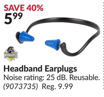 Princess Auto Headband earplugs offer