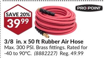 Princess Auto 3/8 in. x 50 ft rubber air hose offer