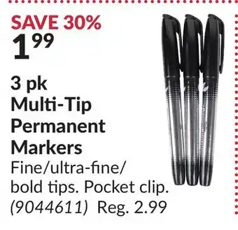 Princess Auto 3 pk multi-tip permanent markers offer