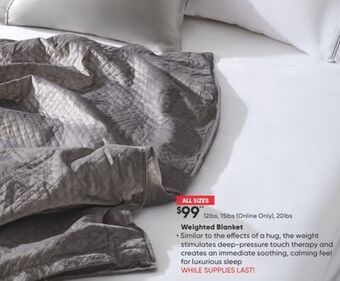 Sleep Country Weighted blanket offer