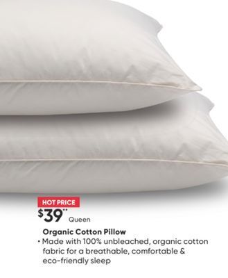 Sleep Country Organic cotton pillow offer
