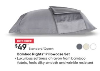 Sleep Country Bamboo nights pillowcase set offer