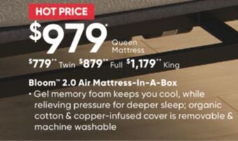 Sleep Country Bloom 2.0 air mattress-in-a-box offer